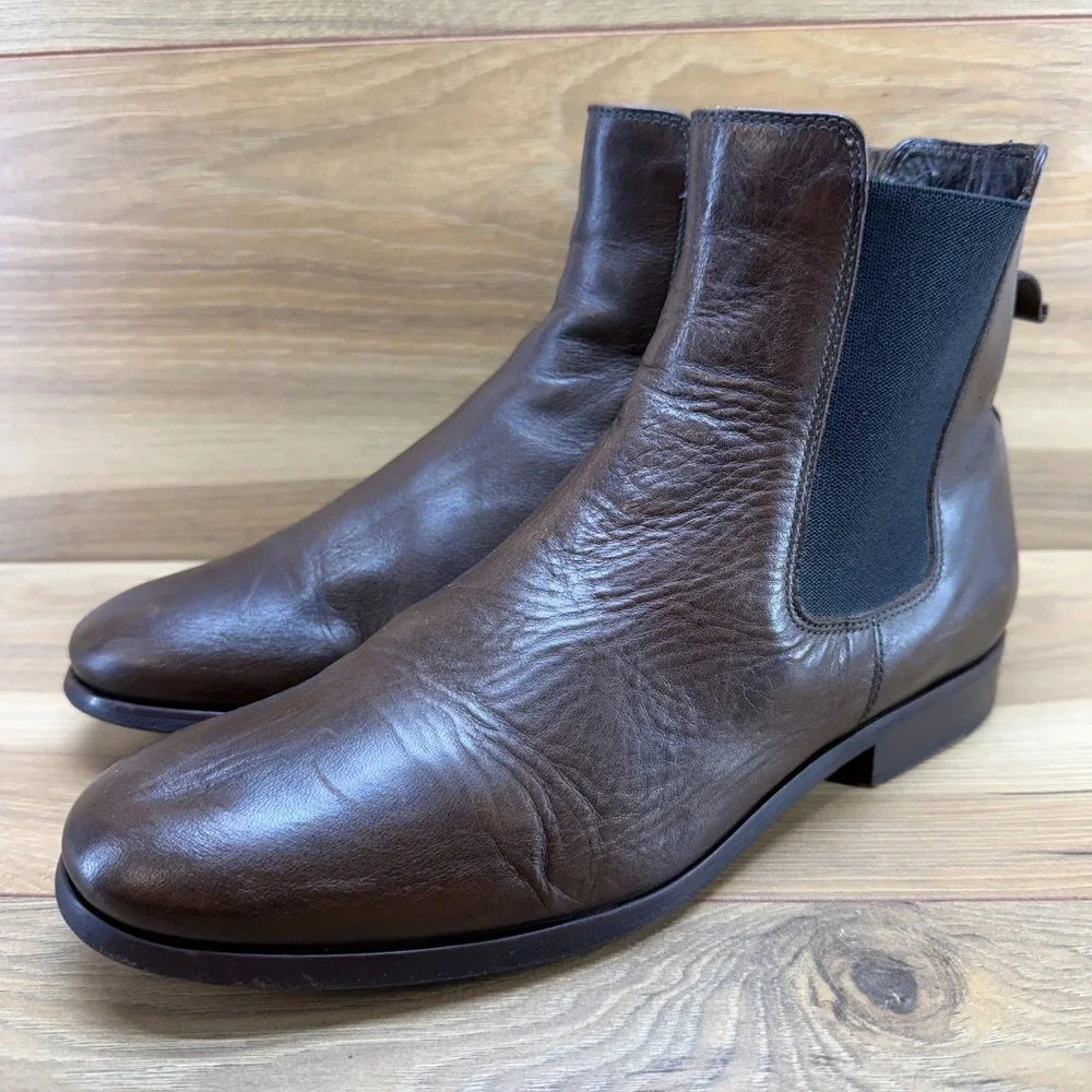 APC Rue Madame Paris Mens Chelsea Boot 8 EU 41 Brown Leather Business Casual